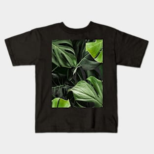 An image of a tropical monstera plant Kids T-Shirt